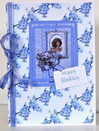 Forget-me-nots Backing Paper by Elaine Thompson