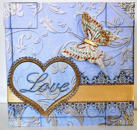 Silver Lace Love 8in Topper Picture Sheet by Elaine Thompson