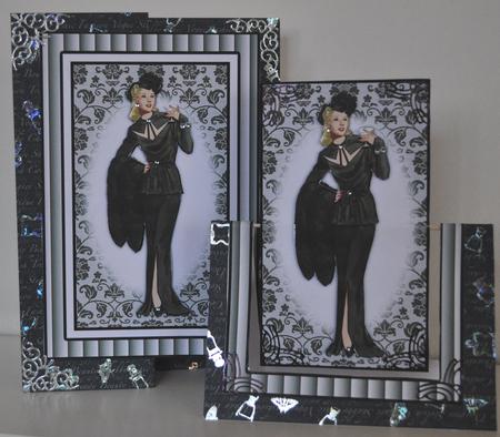 Beautiful Vintage Fashion Lady Spinner Card by Elaine Thompson