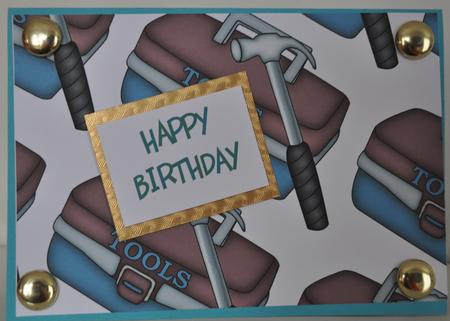 Toolbox Hammer Background by Elaine Thompson