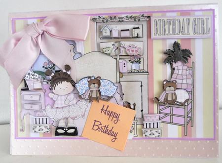 Happy Birthday Decoupage Topper by Elaine Thompson