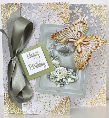 Vintage Cream Roses Bouquet, Toppers Sheet by Elaine Thompson