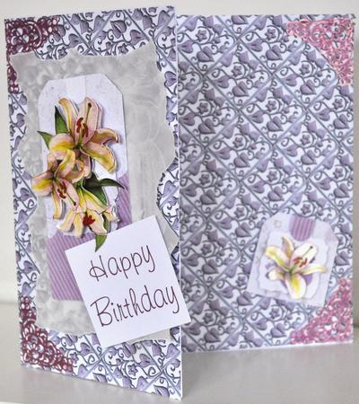 Leaves in Pink Backing Paper by Elaine Thompson