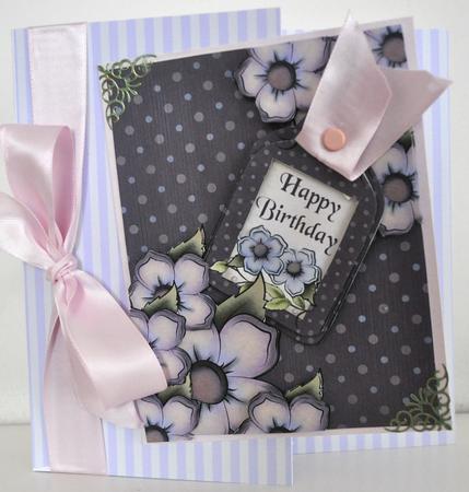 Candy Stripes Background - Mauve and Cream - Landscape by Elaine Thompson