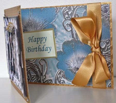 Blue 7 Giant Florals A4 Backing Paper by Elaine Thompson