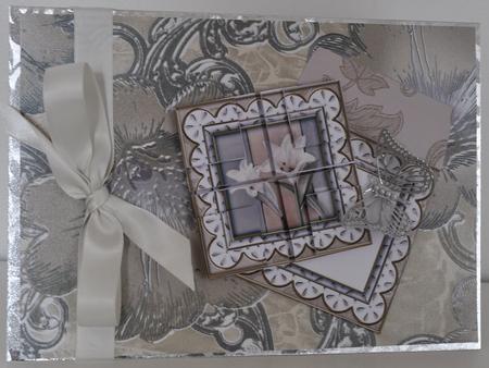 Gold 4 Giant Florals A4 Backing Paper by Elaine Thompson