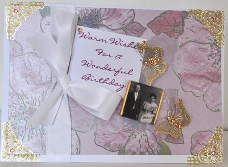 Pink 7 Big Florals A4 Backing Paper by Elaine Thompson
