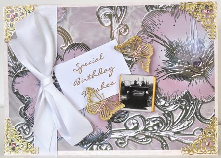 Beautiful Lady 1 Floral A4 Backing Paper by Elaine Thompson