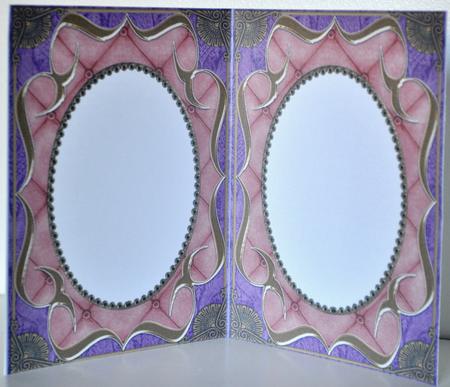 Violet Cross Fancy Bracket 7x5in Matching Card Insert by Elaine Thompson