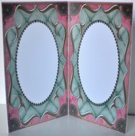 Poppies Fancy Bracket 7x5in Matching Card Insert by Elaine Thompson