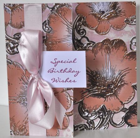 Aqua Natural 7 Giant Florals A4 Backing Paper by Elaine Thompson