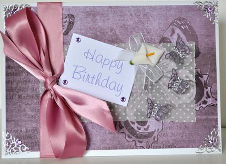 Vintage Tea Smokey Pink Butterfly A4 Backing Paper by Elaine Thompson