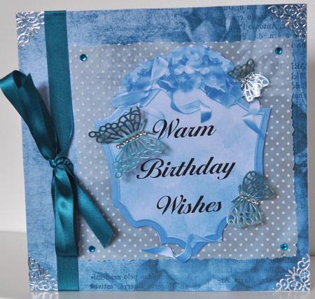 Vintage Tea Rose Deep Peacock A4 Backing Paper by Elaine Thompson