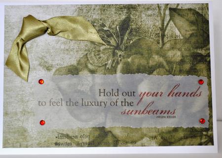Vintage Tea Rose Olive A4 Backing Paper by Elaine Thompson