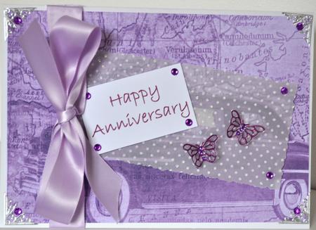 Car Map Roadtrip Lilac A4 Backing Paper by Elaine Thompson
