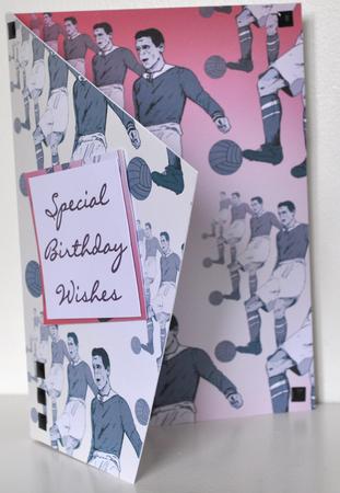 Retro Footballer - Backing Paper (red) by Elaine Thompson