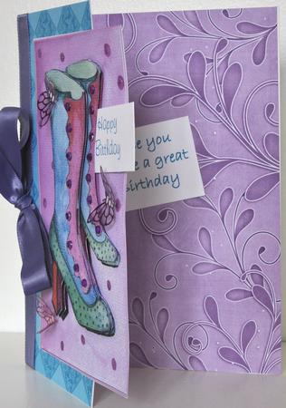 Smokey Lilac Linen Swirls A4 Backing Paper by Elaine Thompson