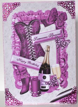 I Love to Party, with Champagne in Pink by Elaine Thompson