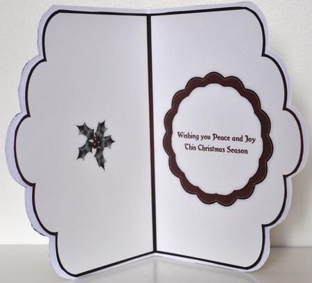 The Christmas Robin Cut and Fold Insert by Elaine Thompson