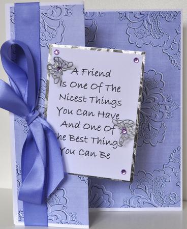 Blue Floral Embossed A4 Backing Paper by Elaine Thompson