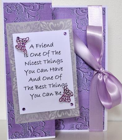 Purple Floral Embossed A4 Backing Paper by Elaine Thompson