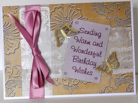 Gold Floral Embossed A4 Backing Paper by Elaine Thompson