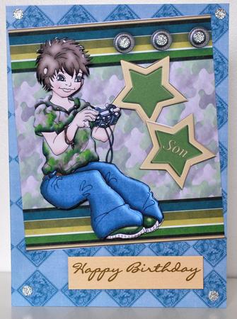 Teen Gamer Topper and Decoupage by Elaine Thompson
