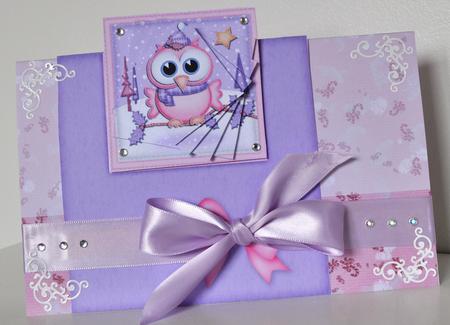 Xmas Little Hoot No-hole Over the Edge N Spiral Pyramid by Elaine Thompson