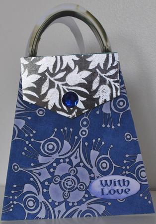 Dark Blue Linen Snowflake A4 Backing Paper by Elaine Thompson
