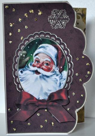 Santa and Bow by Elaine Thompson