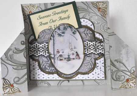 Winter Pub Grey Anglasie Scallop Bottom Stacker by Elaine Thompson