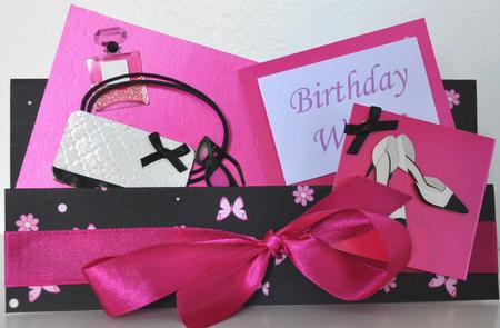 Pretty in Pinks on Black Butterflies & Flowers Paper by Elaine Thompson