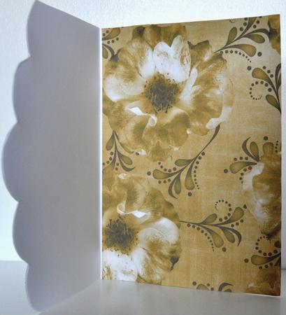 Gold Blossom Swirl A4 Backing Paper by Elaine Thompson