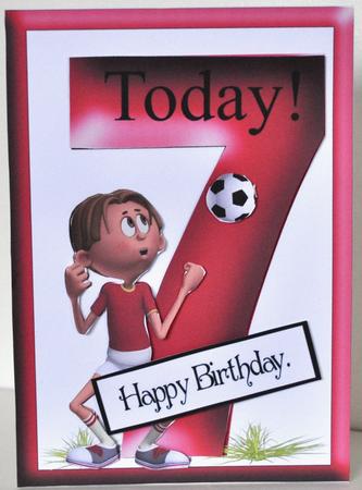 Boys Age 7 Card Front by Elaine Thompson