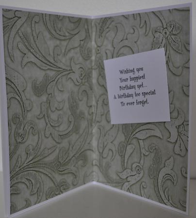 Olive Vintage Calico Swirl A4 Backing Paper by Elaine Thompson