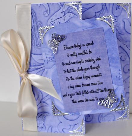 Blue Vintage Calico Swirl A4 Backing Paper by Elaine Thompson