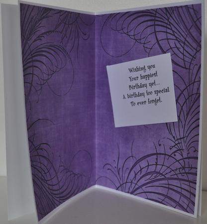 Purple Embossed Fleur Edge A4 Backing Paper by Elaine Thompson