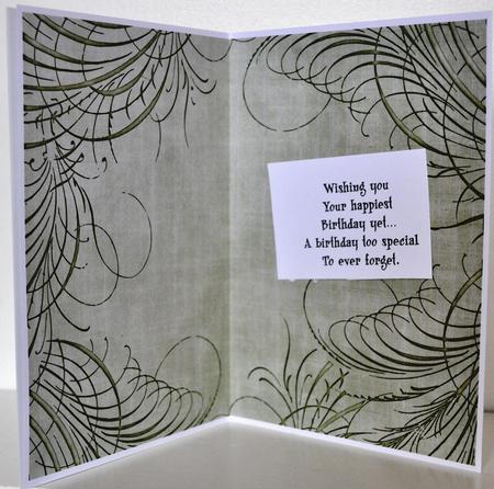 Olive Embossed Fleur Edge A4 Backing Paper by Elaine Thompson