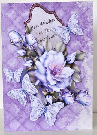 Lilac Old Lace Check A4 Backing Paper by Elaine Thompson