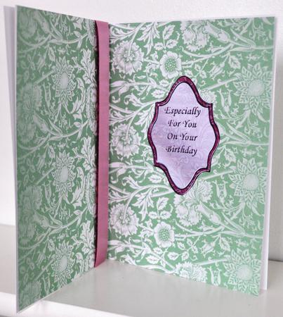 Mid Green Multi Floral A4 Backing Paper by Elaine Thompson