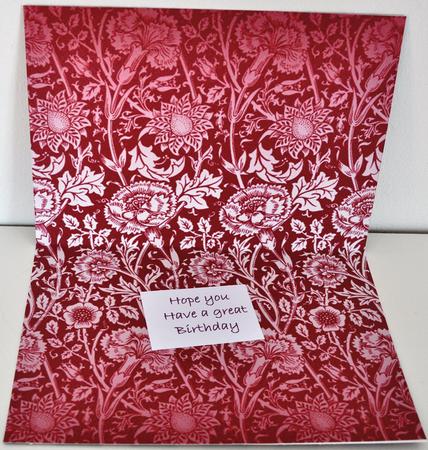 Dark Red Multi Floral A4 Backing Paper by Elaine Thompson