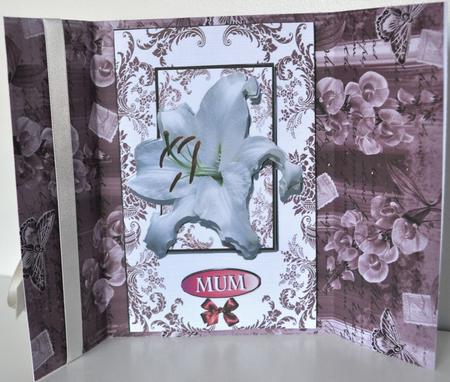 Dusky Pink Sweet Pea Painted Butterfly A4 Backing Paper by Elaine Thompson