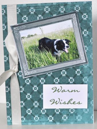 Dusky Teal Daisy Quilt Print A4 Backing Paper by Elaine Thompson
