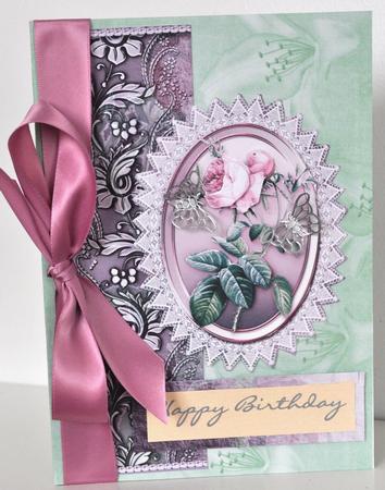 Lily Sides Mint Green A4 Backing Paper by Elaine Thompson