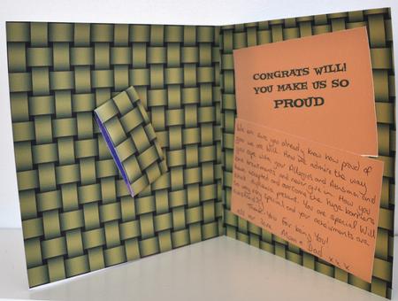 Large Weave A4 Backing Paper in Green by Elaine Thompson