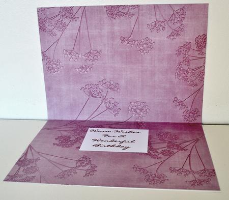 Dusky Pink Embossed Dainty Gypso A4 Backing Paper by Elaine Thompson