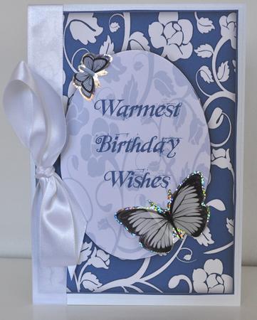 Rich Shade Floral Fantasy A5 Card Front by Elaine Thompson