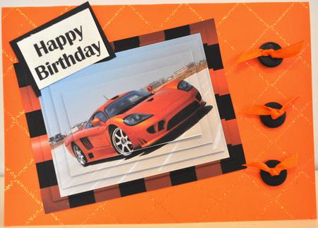 Orange Sports Car Pyramid by Elaine Thompson