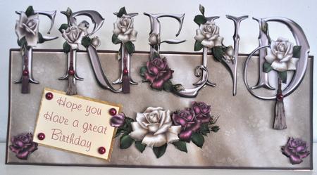 Friend Roses Over the Edge Dl Size Card by Elaine Thompson