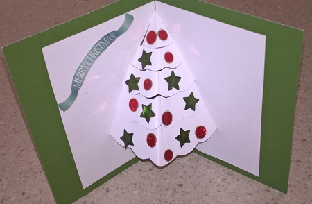 Pop-up Christmas Tree Insert & Card by Elaine Yallop